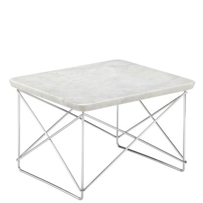Table d'appoint Occasional Table LTR , Marbre Carrara, Poli chromé