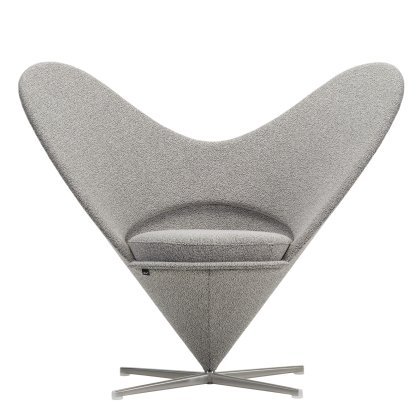Fauteuil Heart Cone Chair, Tissu Cento, sel et poivre