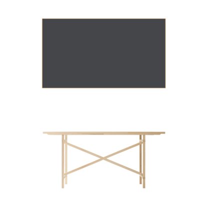 Table Egon, 160 cm, Résine de mélamine anthracite