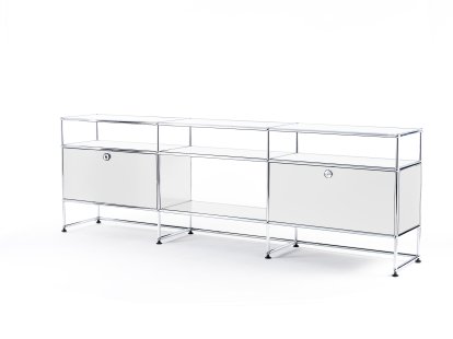 Meuble TV XL USM Haller, Blanc pur RAL 9010