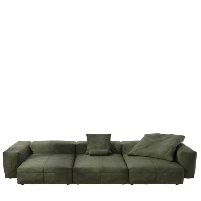 Vetsak Sofa Set 5, Cuir - Olive, Avec coussin