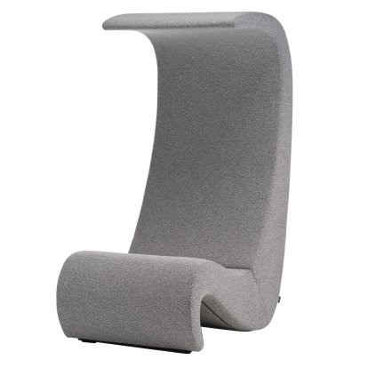 Fauteuil Amoebe Highback, Tissu Cento, sel et poivre