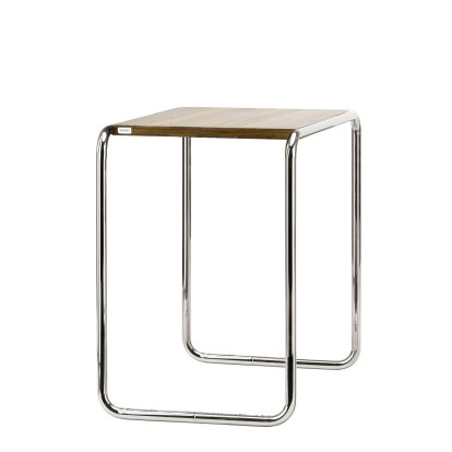 Table gigone B 9 Pure Materials, B 9c (H 55 x l 59 cm), Noyer huilé, Chromé
