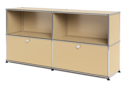 Meuble USM Haller Sideboard L avec deux portes abattantes, Beige USM