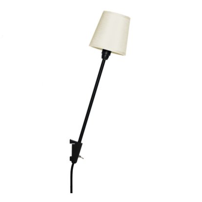 Lampe Rosi, Aluminium anodisé noir, Écru