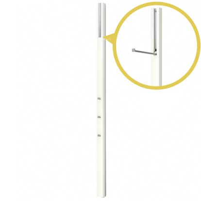 Portemanteau Line, Laqué couleur blanc neige, Chrome mat