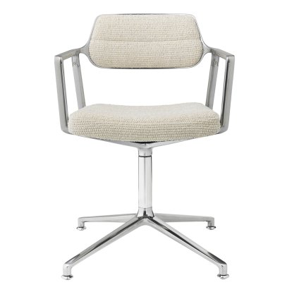 Chaise pivotante Swivel 453, Poli, Piètement fixe, Mélange viscose-laine, wavy