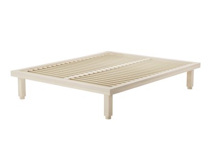 Lit Kaya, 180 x 200 cm (Large), Frêne ciré avec pigment blanc