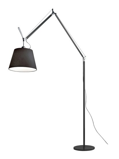 Lampadaire Tolomeo Mega Terra LED, Tissu noir, 36 cm