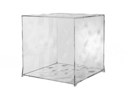 Table d'appoint Optic, Sans portes, Transparent, Cristal