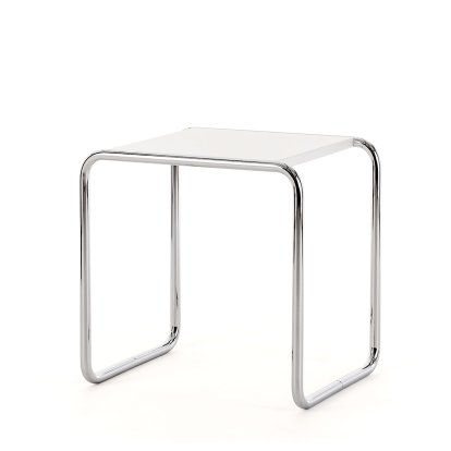 Table d'appoint B 9 Bauhaus originale, B 9a (H 45 x l 45 cm), Éléments peints, Blanc pur (RAL 9010)