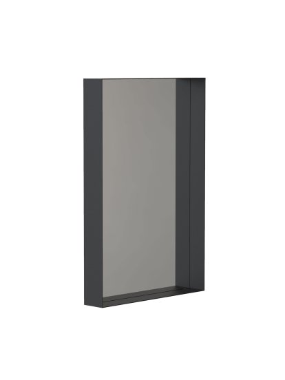 Unu Miroir rectangulaire, H 60 x L 40 cm, Noir mat