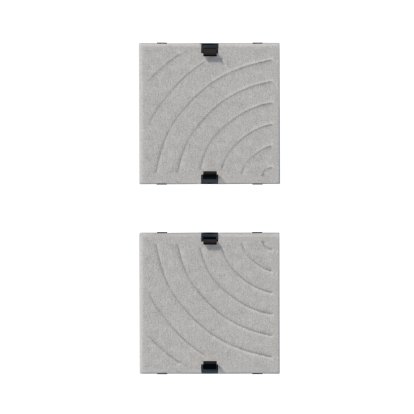 USM Haller Soft Panel Mono pour étagère USM, 35 cm x 35 cm, Gris, Courbes