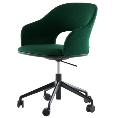 521 Chaise pivotante, Noir (RAL 9005), Tissu Arco - forest