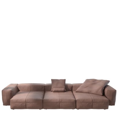 Vetsak Sofa Set 5, Cuir - Pierre, Avec coussin