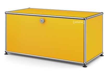 Meuble bas Lowboard M USM Haller avec porte abattante, Jaune or RAL 1004
