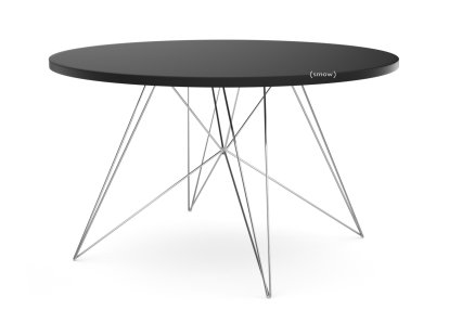 Table Tavolo XZ3 Ronde, Fenix noir, Chromé