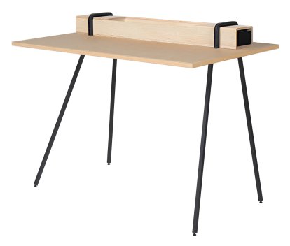 Secrétaire Kurt, MDF pur, Frêne non traité