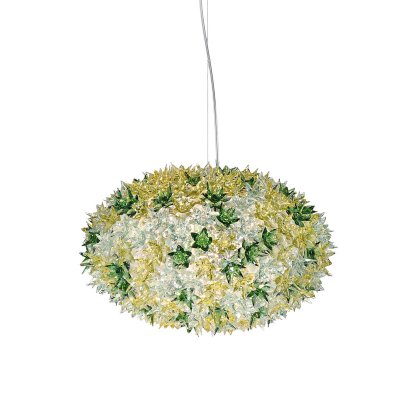 Suspension Bloom, Moyen (ø 53 cm), Transparent/menthe