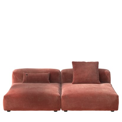 Vetsak Sofa Set 1, L, Cord velours - Brique, Avec coussin
