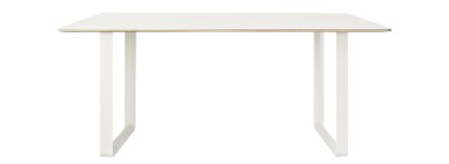 Table 70/70, L 170 x L 85 cm, Blanc, Blanc