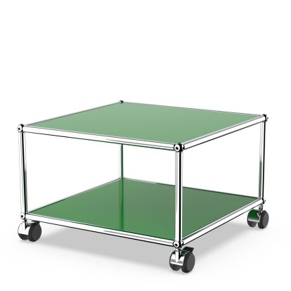 USM Haller table d'appoint avec roulettes, Vert USM, Durs pour tapis