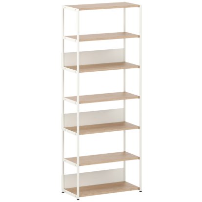 Étagère Unit en bois, 215 m , Ouvert, Chêne / Blanc crème