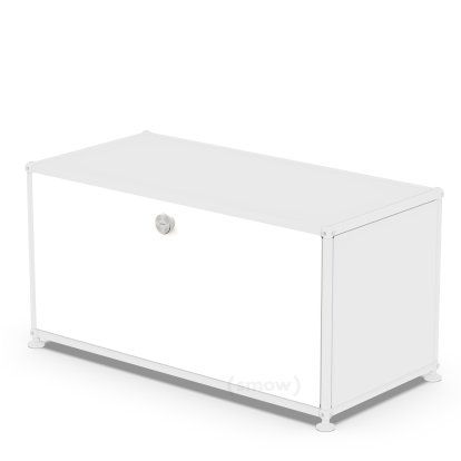 Porte abattante USM Haller, 75 cm x 35 cm, Blanc pur RAL 9010