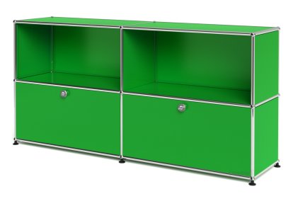 Meuble USM Haller Sideboard L avec deux portes abattantes, Vert USM