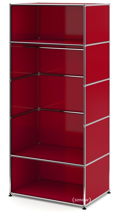 Penderie USM Haller M avec tringle Type 2, Rouge rubis USM