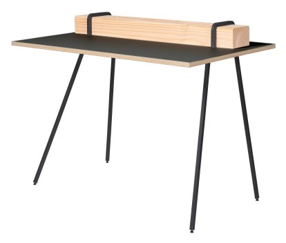 Secrétaire Kurt, Linoleum noir, Douglas non traité