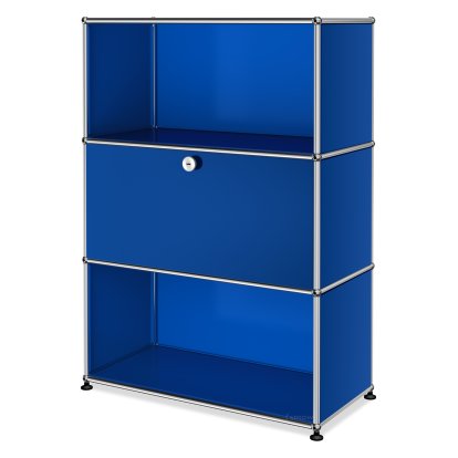 Meuble haut Highboard M avec 1 porte battante , Bleu gentiane RAL 5010