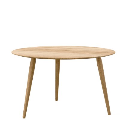 Table PLAYround Bois, Chêne huilé  , ø 75 cm, Chêne huilé  , 44 cm