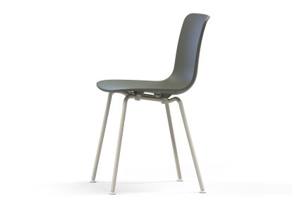 Chaise HAL RE Tube, Basalte RE, Revêtement thermolaqué ivoire, Non-empilable