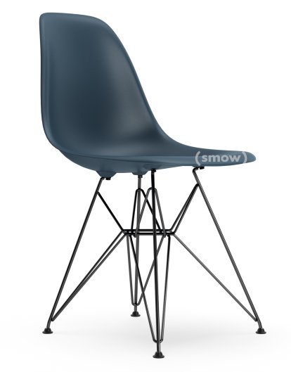 Eames Plastic Side Chair RE DSR, Bleu océan, Sans rembourrage, Sans rembourrage, Version standard - 43 cm, Revêtement basic dark