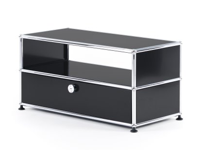 Meuble bas Lowboard TV USM Haller avec porte coulissante