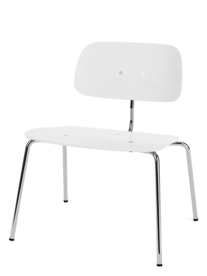 Chaise Kevi 2063 Lounge, Neige / chromé