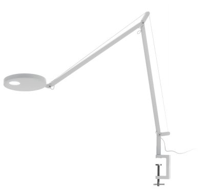 Lampe de table Demetra LED, Blanc, Avec système serre-joint