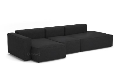 Mags Soft Sofa Combinaison 4, Accotoir à gauche, Hallingdal - charbon de bois