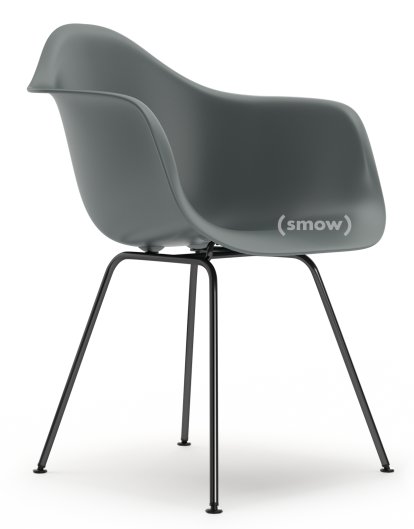 Eames Plastic Armchair RE DAX, Gris granit, Sans rembourrage, Sans rembourrage, Version standard - 43 cm, Revêtement basic dark