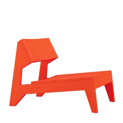Chaise Lounge Schulz, Frêne rouge vif