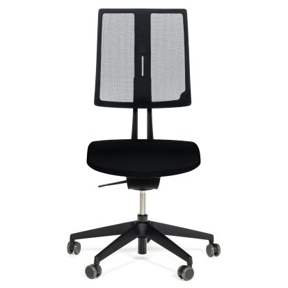 Chaise de bureau pivotante Equo, Noir, Filet, Xtreme Plus (PG0), Noir YS009, C30 KST avec réglage de la profondeur d'assise, Standard 100 mm, Sans accoudoirs, Avec roulettes souples