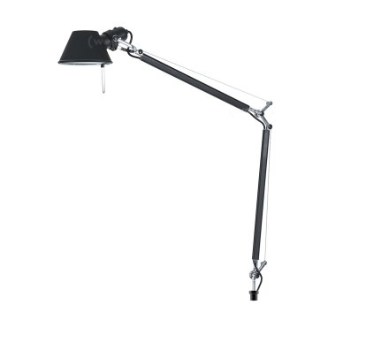 Lampe de table Tolomeo, Noir, Avec socle de fixation USM pour point d'adaptation aux meubles USM Halle, Ampoule halogene
