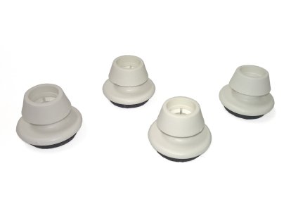 Patins (1 lot) pour chaises Vitra, Pour DSR/DAR/DKR, Patins en feutre pour sols durs, blanc