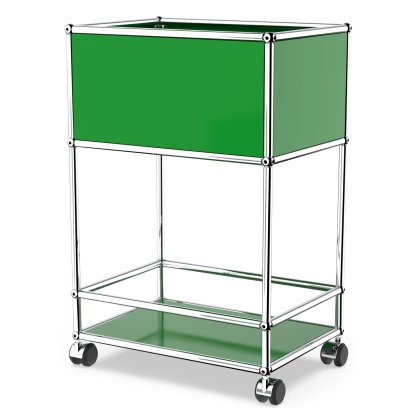 USM Haller meuble de bar type 2, Vert USM, Roulettes souples pour sols durs