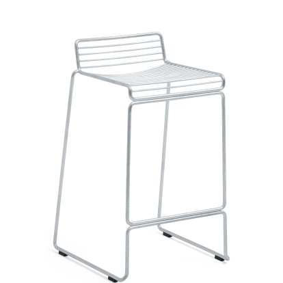 Tabouret de bar Hee , Version cuisine: hauteur de l'assise 65 cm, Hot Galvanized