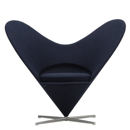 Fauteuil Heart Cone Chair, Tissu Volo, bleu nuit