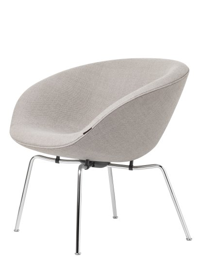 Fauteuil Pot, Chromé, Capture, Capture 4101 - Gris clair