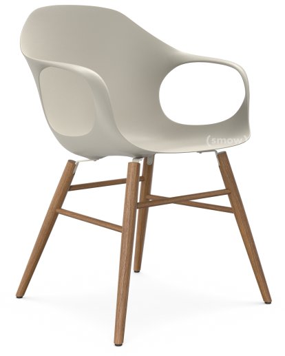 Chaise Elephant Wood, Beige, Chêne teinté couleur noyer