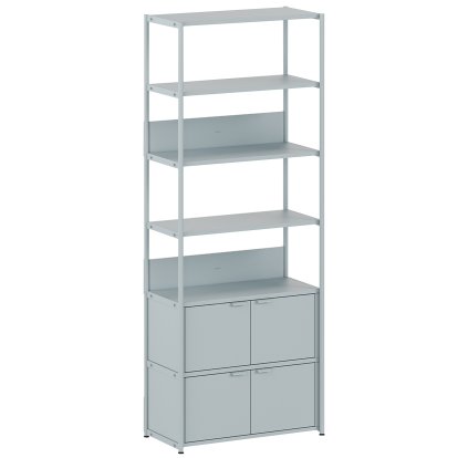 Étagère Unit en acier, 215 m , 2 x portes doubles, Bleu pâle